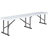 Los mejores  - LIFETIME 80305 - Banco plegable ultrarresistente 454 kg 183x29x42 cm UV100